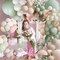 Dusty Green Pink Balloon Garland Arch Kit,Green Blush Peach White Nude Balloons Spring Balloon Arch kit for Baby Shower Birthday Tea Party Fairy Party Gender Reveal Decorations